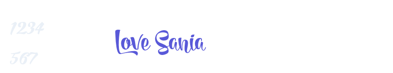 Love Sania-related font