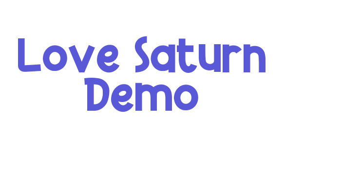 Love Saturn Demo Font Download