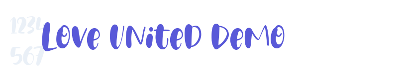 Love United Demo-related font