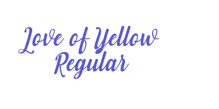 Love of Yellow Regular Font Download