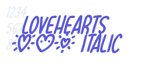 Lovehearts XYZ Italic font free