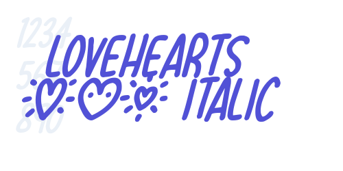 Lovehearts XYZ Italic-font-download