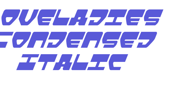 Loveladies Condensed Italic Font