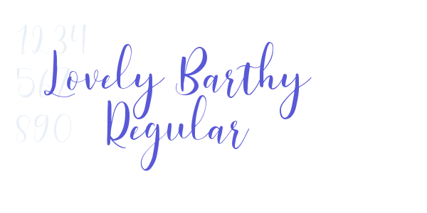 Lovely Barthy Regular font free