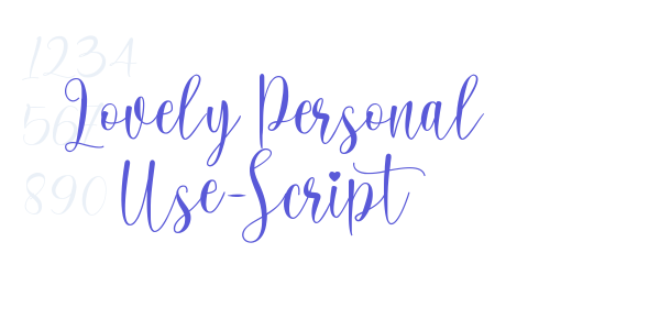 Lovely Personal Use-Script font free