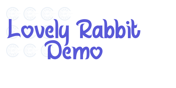 Lovely Rabbit Demo font free