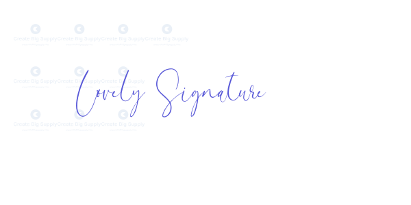 Lovely Signature font