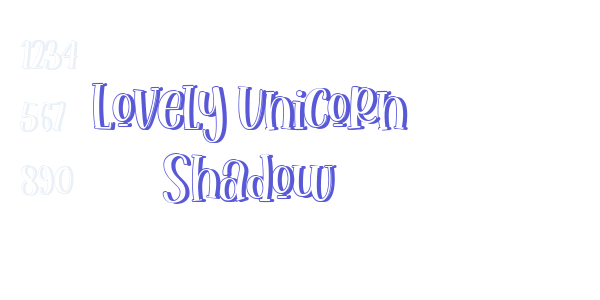 Lovely Unicorn Shadow font free