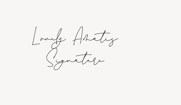 Lovely Amatis Signature Font