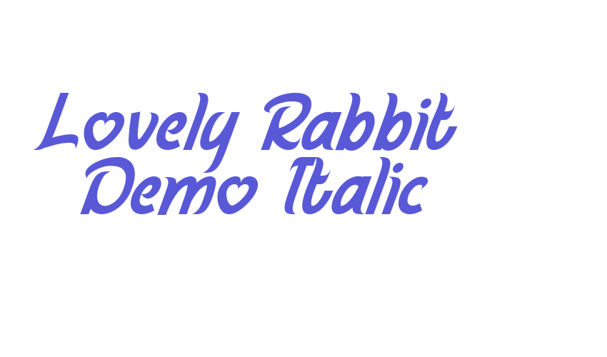 Lovely Rabbit Demo Italic Font