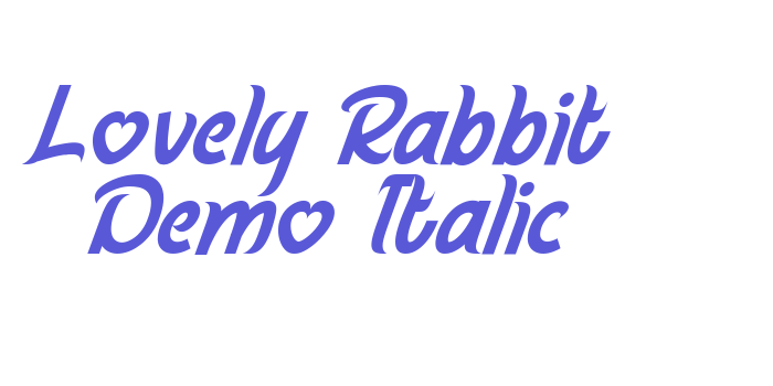 Lovely Rabbit Demo Italic Font Download