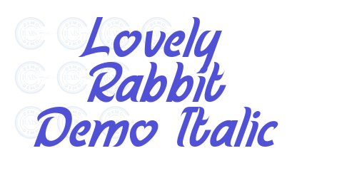 Lovely Rabbit Demo Italic-font-download