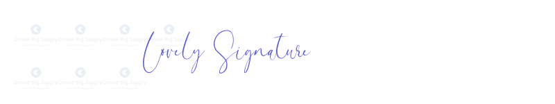 Lovely Signature-related font