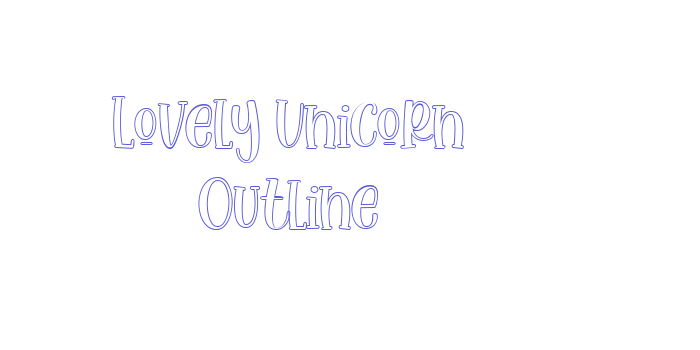 Lovely Unicorn Outline Font Download