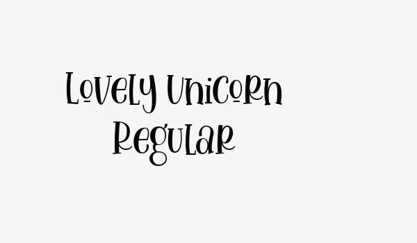 Lovely Unicorn Regular Font