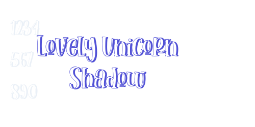 Lovely Unicorn Shadow-font-download