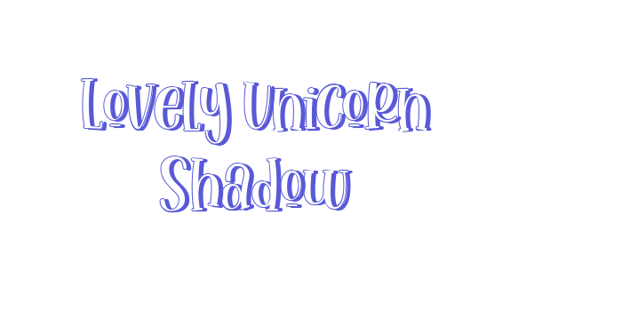 Lovely Unicorn Shadow Font