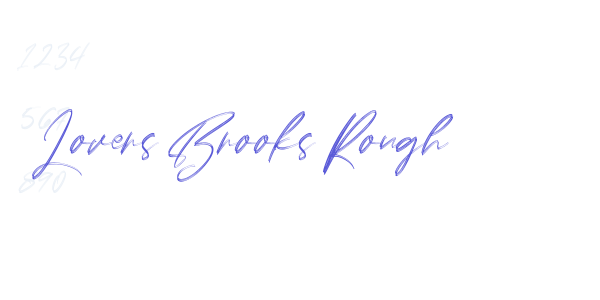 Lovers Brooks Rough font free