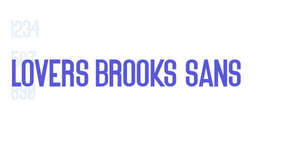 Lovers Brooks Sans font