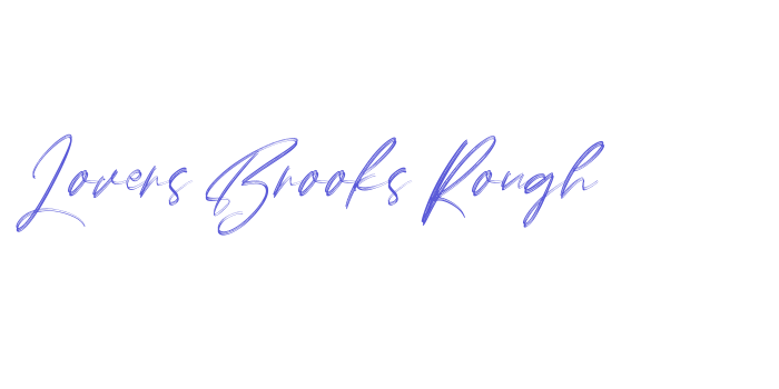 Lovers Brooks Rough Font