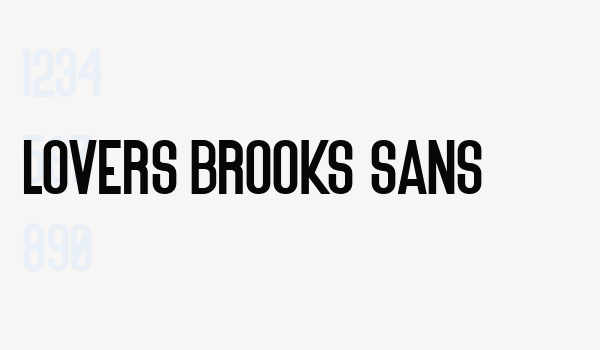 Lovers Brooks Sans Font