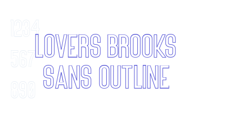 Lovers Brooks Sans Outline-font-download