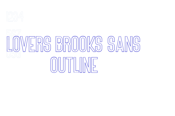 Lovers Brooks Sans Outline