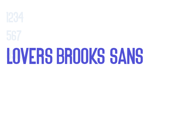Lovers Brooks Sans