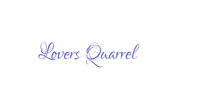 Lovers Quarrel Font Download