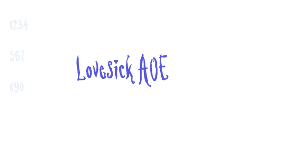 Lovesick AOE font free