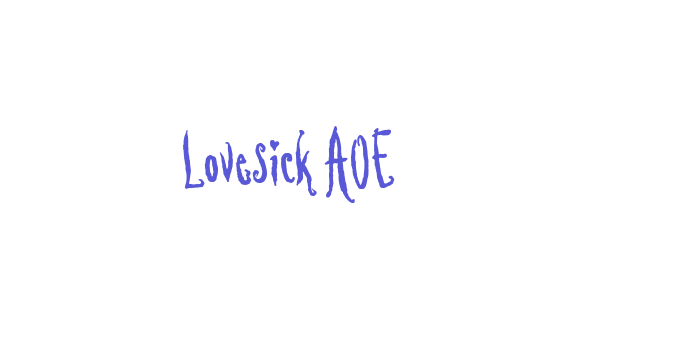 Lovesick AOE Font Download