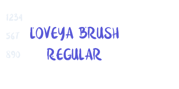 Loveya Brush Regular font free