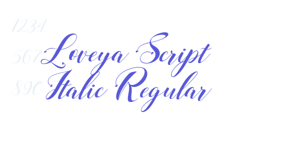 Loveya Script Italic Regular font free