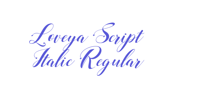 Loveya Script Italic Regular Font Download