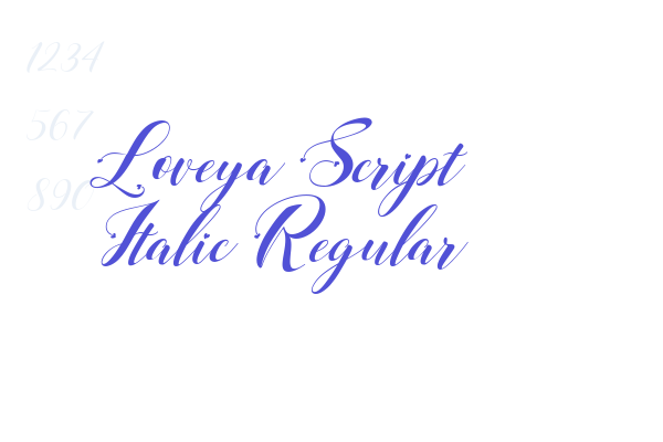Loveya Script Italic Regular