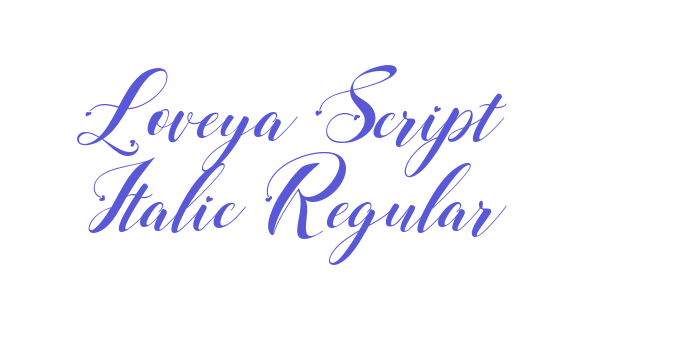 Loveya Script Italic Regular Font