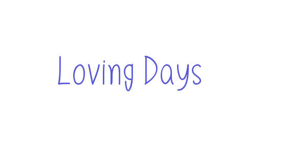 Loving Days font free