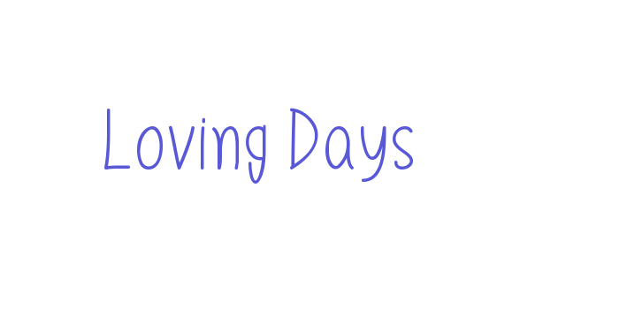 Loving Days Font