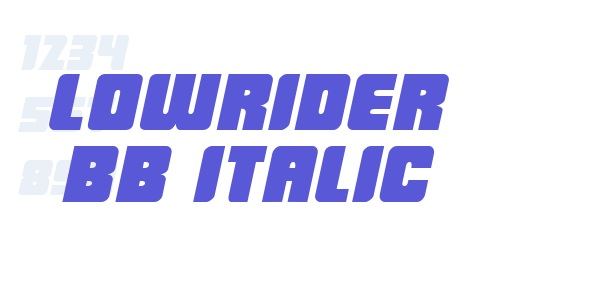 LowRider BB Italic font free