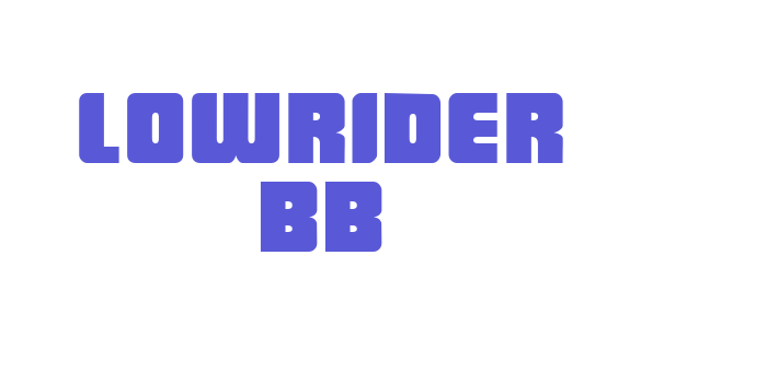 LowRider BB Font Download