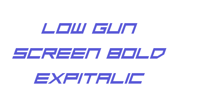 Low Gun Screen Bold ExpItalic Font Download