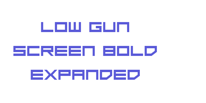 Low Gun Screen Bold Expanded Font Download