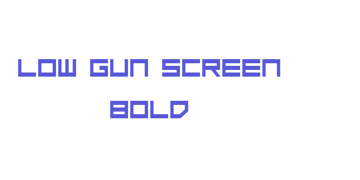 Low Gun Screen Bold Font Download