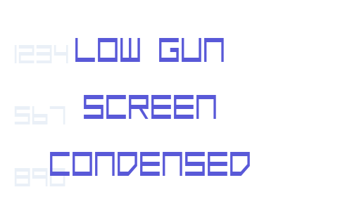 Low Gun Screen Condensed Font Download