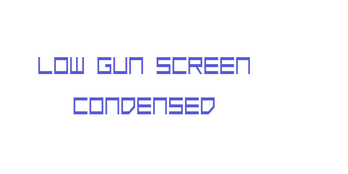 Low Gun Screen Condensed Font Download