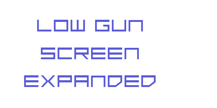 Low Gun Screen Expanded Font