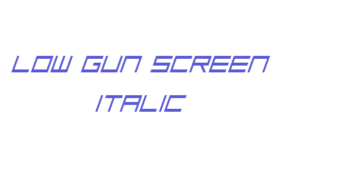 Low Gun Screen Italic Font Download