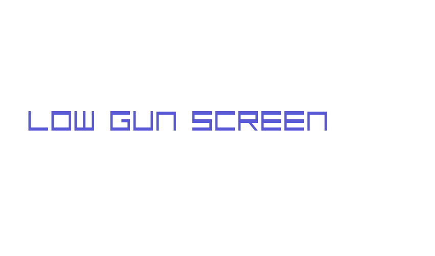 Low Gun Screen Font Download