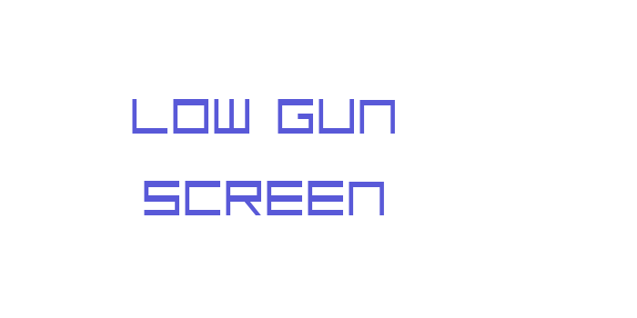 Low Gun Screen Font