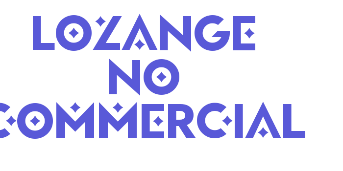 Lozange No Commercial Font